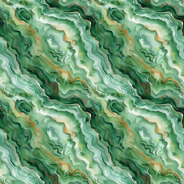 emerald green, sage green, mint green, white, gold accents, agate pattern, gemstone design, marbled texture, flowing lines, organic swirls, mineral formations, geode inspired, luxurious appearance, natural stone,, fabric panel, modern style, sophisticated mood, earthy tones, crystalline structure