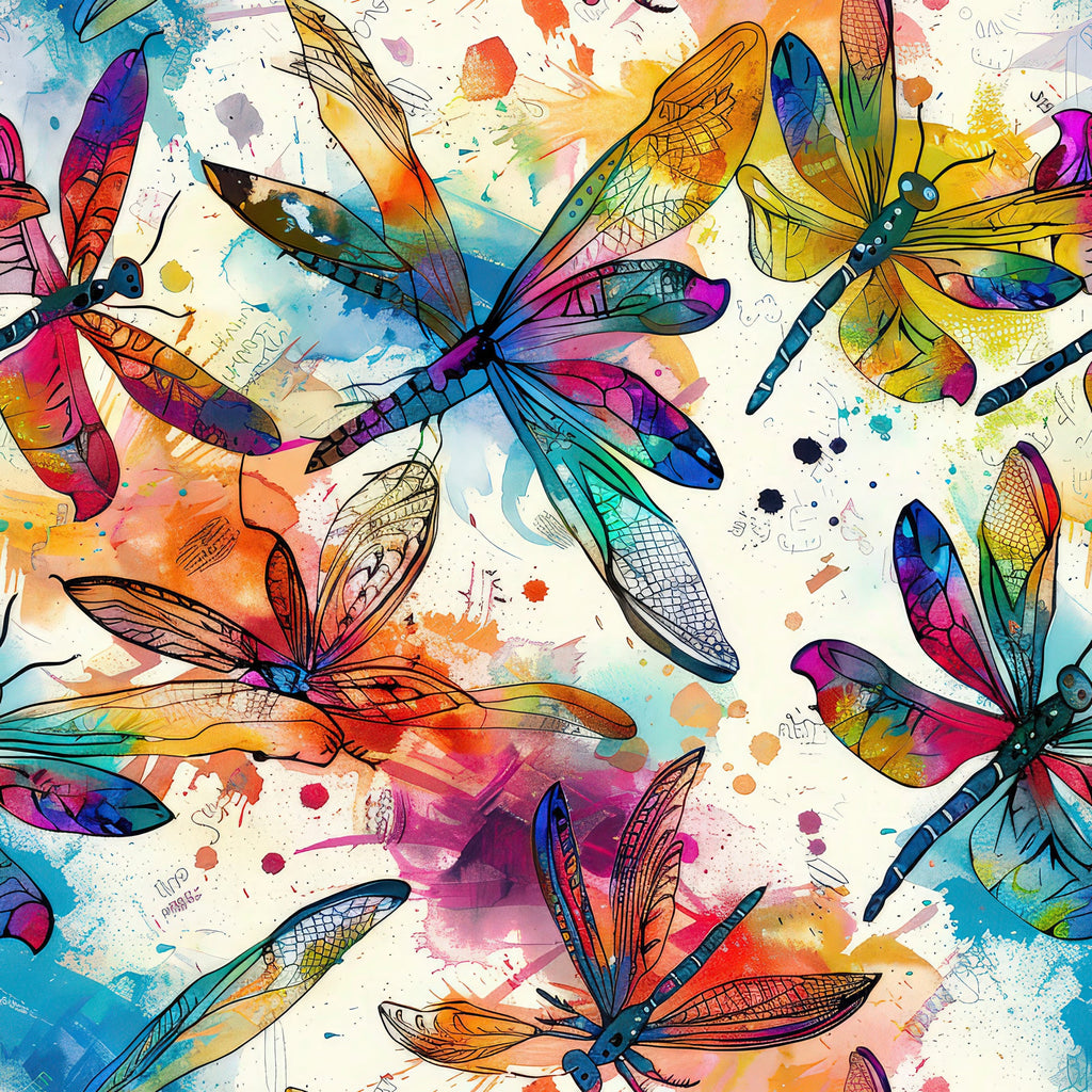 Watercolor Wings Pattern 1 Minky Fabric