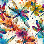Watercolor Wings Pattern 1 Minky Fabric