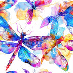 Watercolor Wings Pattern 4 Minky Fabric