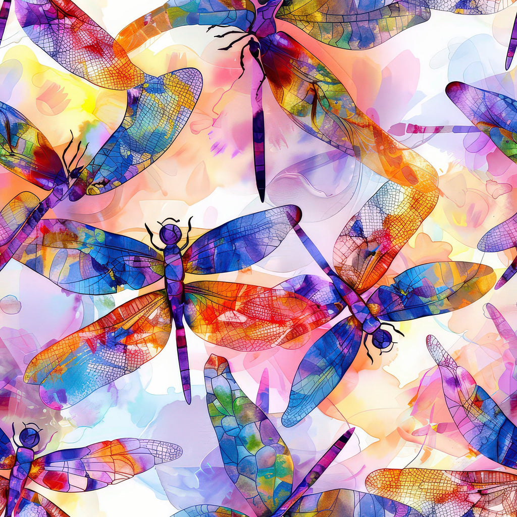 Watercolor Wings Pattern 7 Minky Fabric
