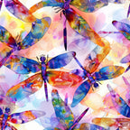 Watercolor Wings Pattern 7 Minky Fabric