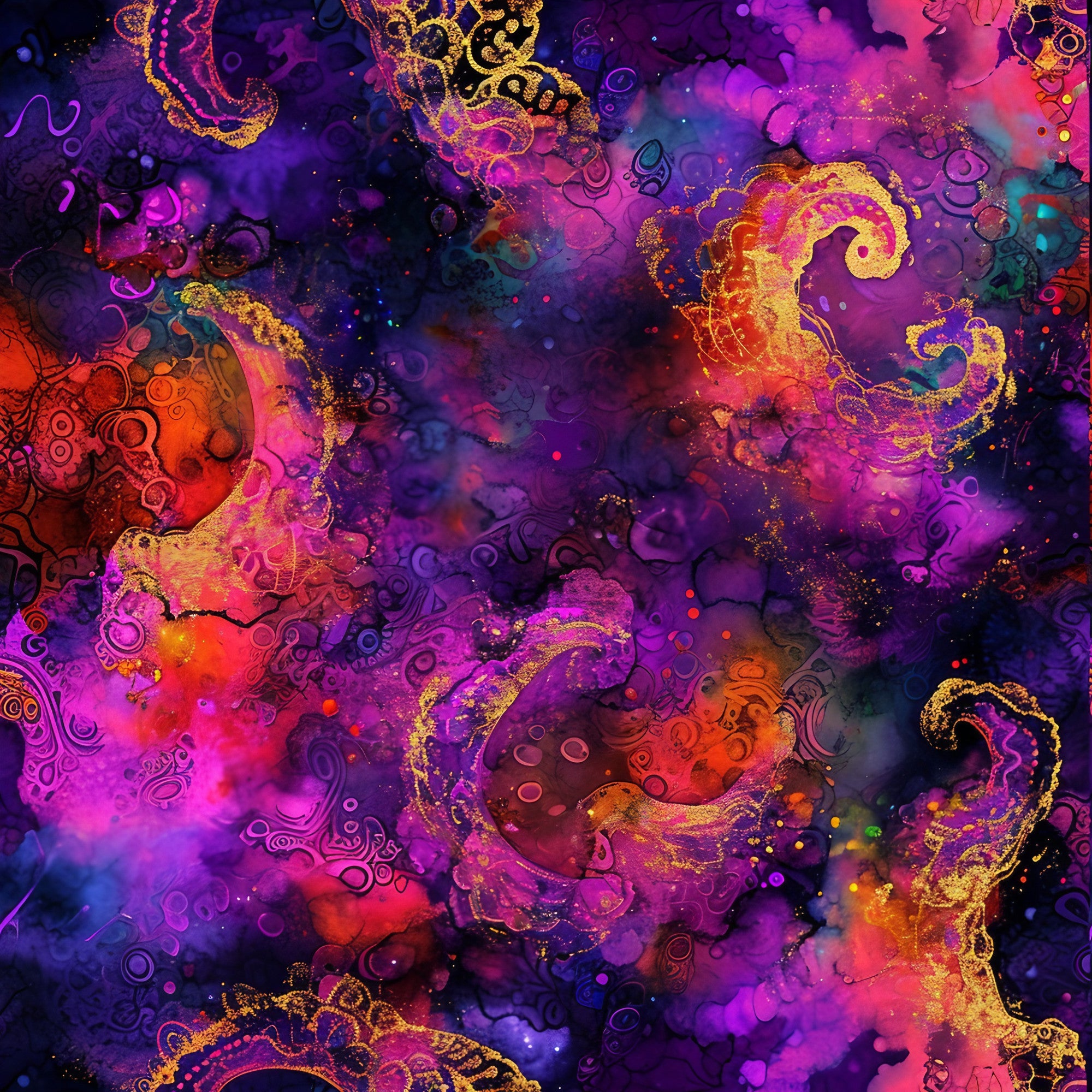 Geode Glow Pattern 14 Minky Fabric