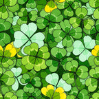 Alcohol Ink Shamrock Pattern 19 Minky Fabric