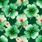 Alcohol Ink Shamrock Pattern 1 Minky Fabric