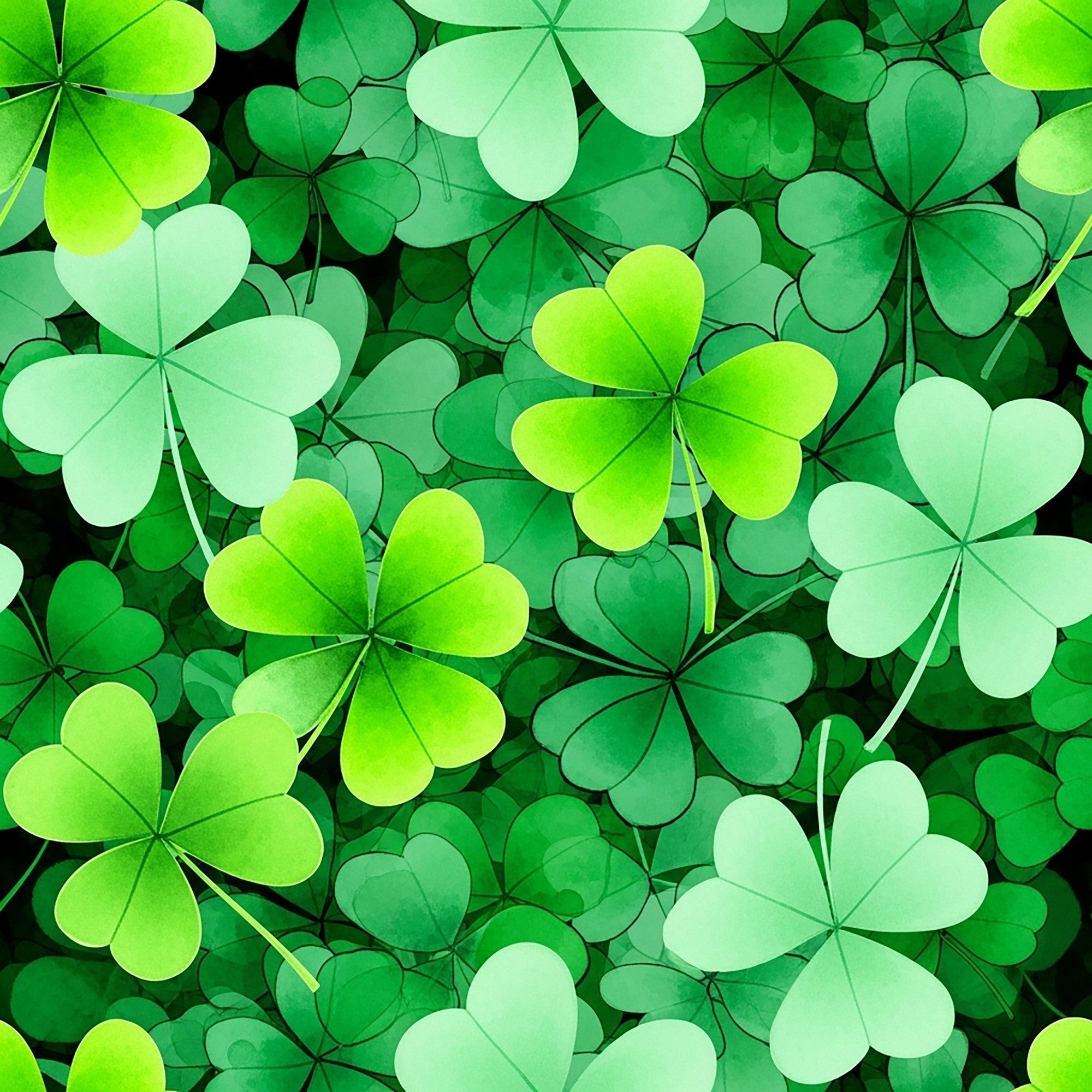 Alcohol Ink Shamrock Pattern 2 Minky Fabric
