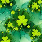 Alcohol Ink Shamrock Pattern 21 Minky Fabric
