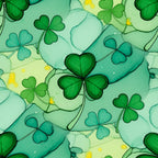 Alcohol Ink Shamrock Pattern 25 Minky Fabric