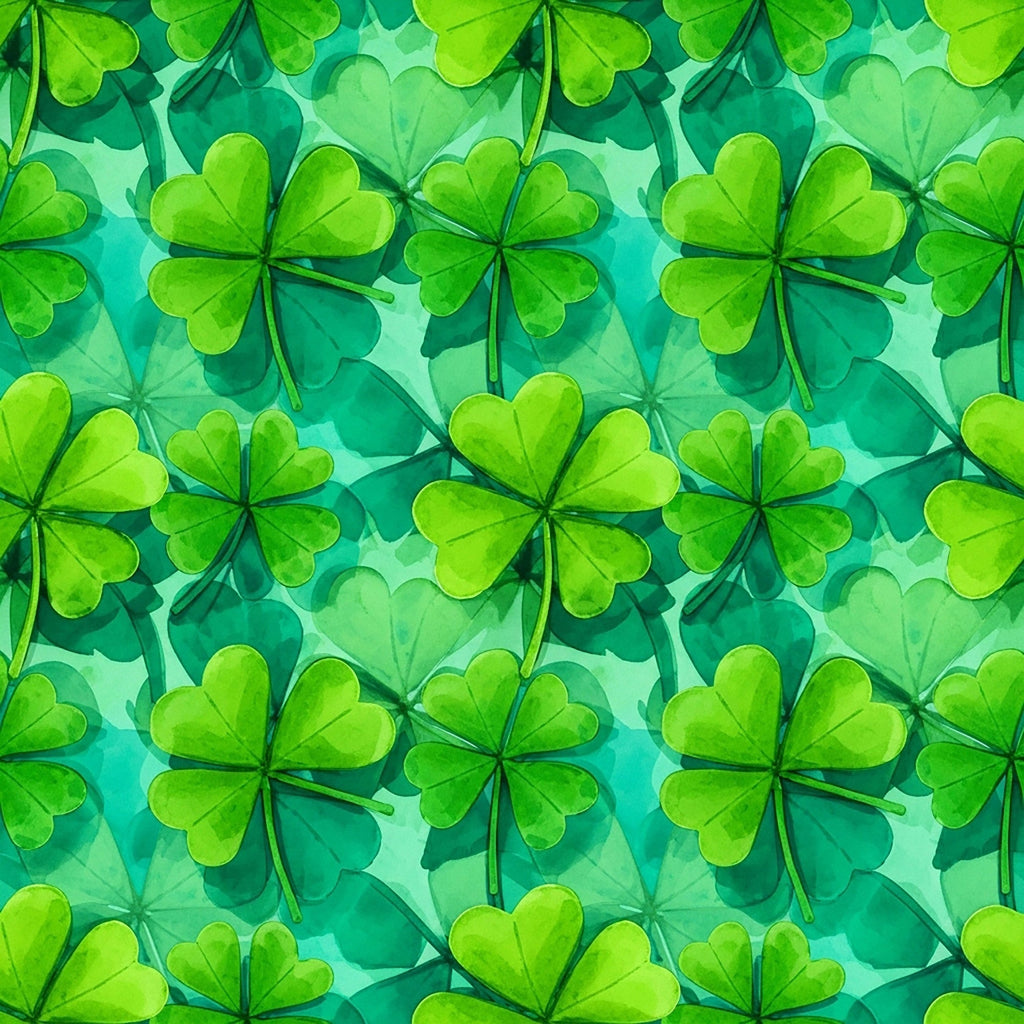 Alcohol Ink Shamrock Pattern 28 Minky Fabric