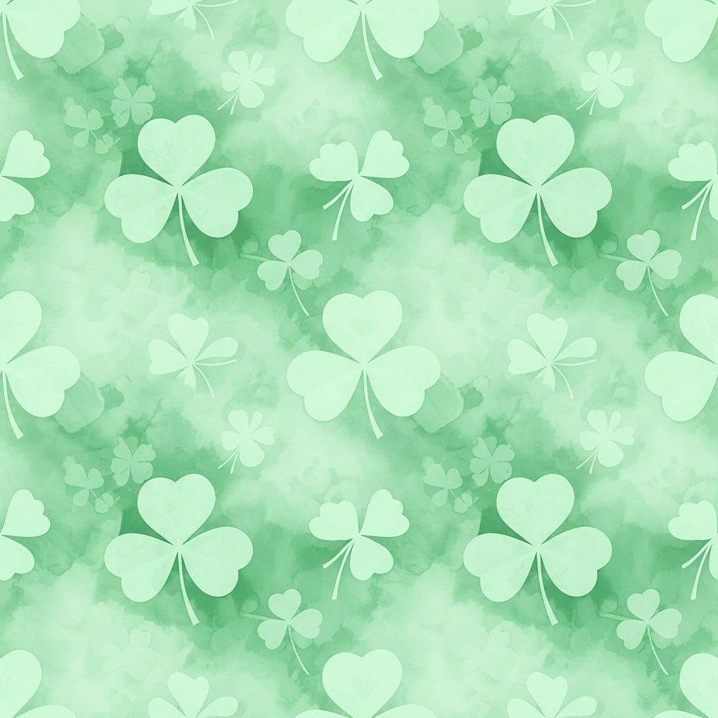 Alcohol Ink Shamrock Pattern 3 Minky Fabric