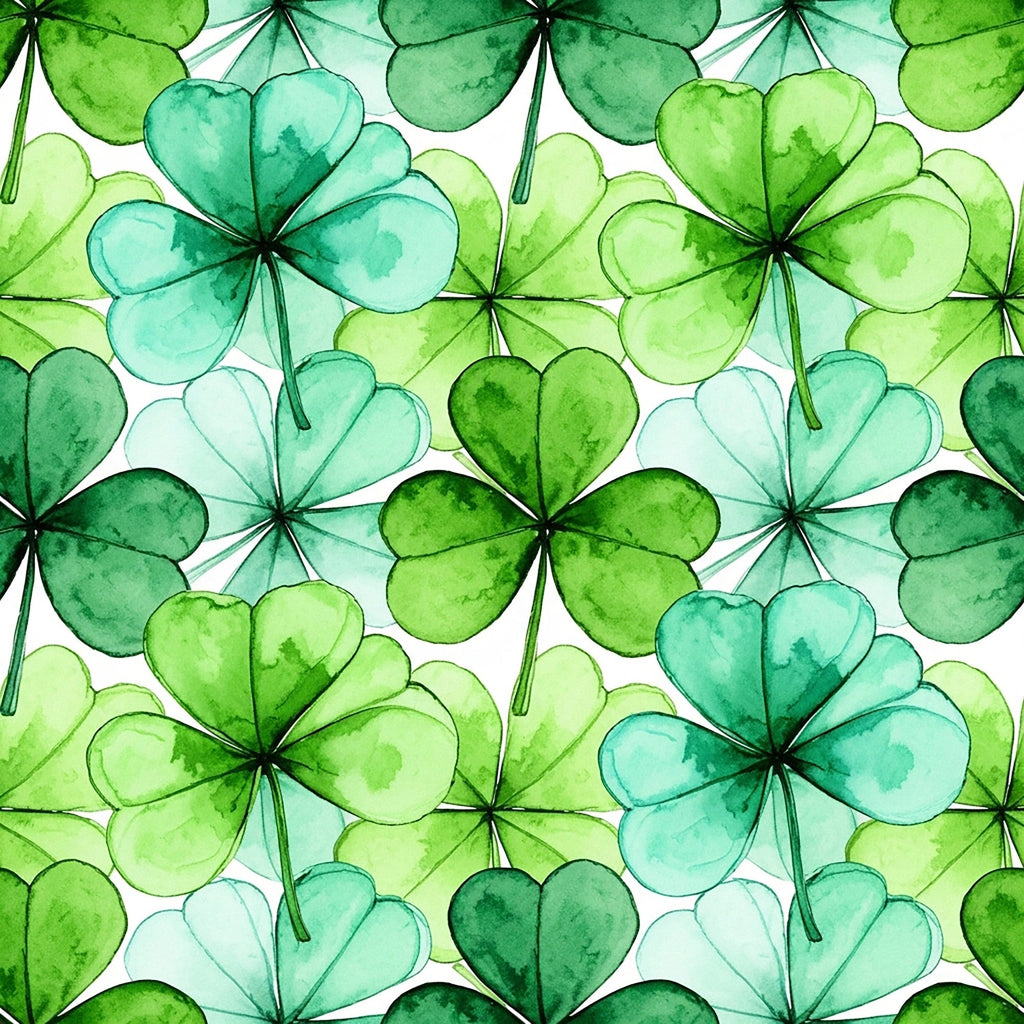 Alcohol Ink Shamrock Pattern 30 Minky Fabric
