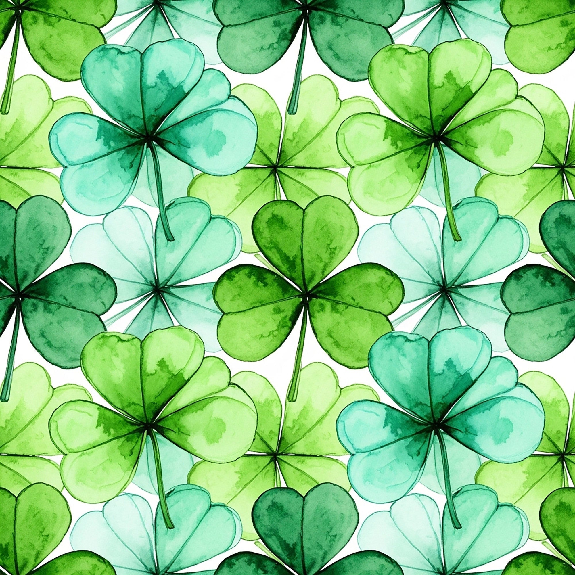Alcohol Ink Shamrock Pattern 30 Minky Fabric