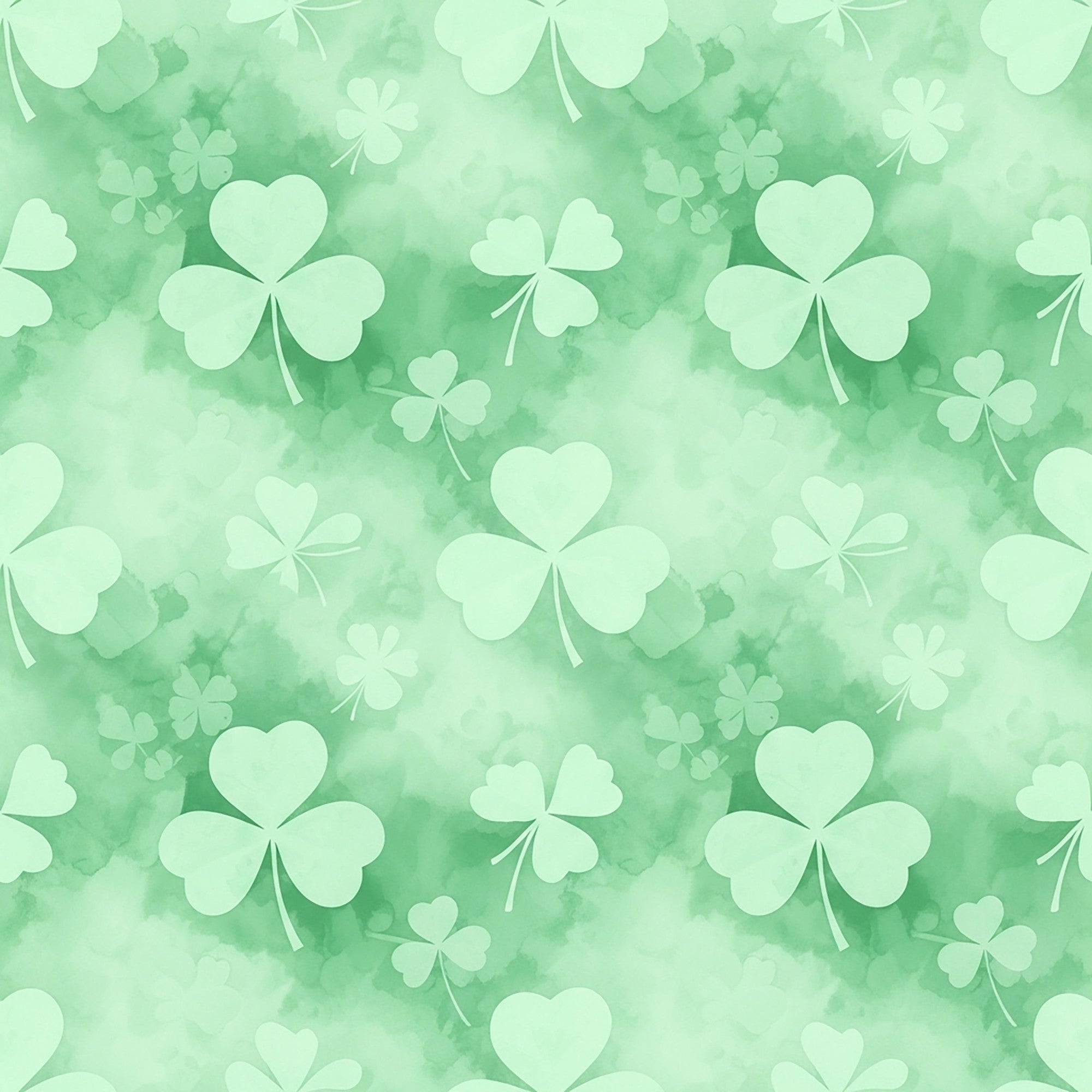 Alcohol Ink Shamrock Pattern 3 Minky Fabric
