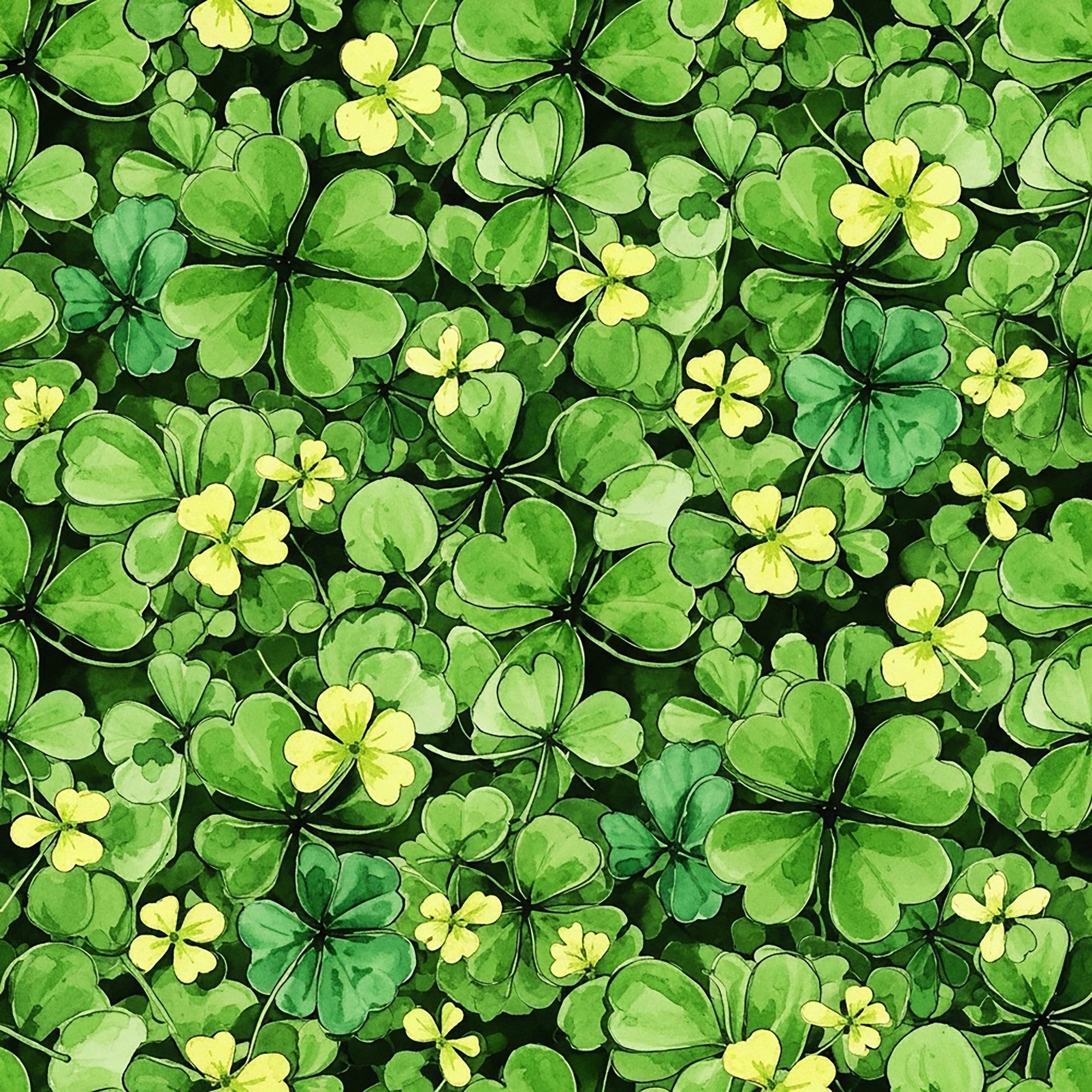 Alcohol Ink Shamrock Pattern 5 Minky Fabric