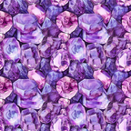 purple, violet, lavender, amethyst, magenta, gemstones, crystals, minerals, faceted gems, repeating pattern, seamless design, geometric shapes, crystalline structure, luxury, elegant, mystical,, fabric panel, sparkly, reflective surfaces