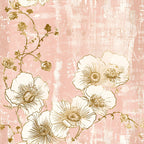 Gilded Fresco Blooms Pattern 1 Minky Fabric