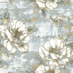 Gilded Fresco Blooms Pattern 13 Minky Fabric