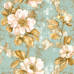 Gilded Fresco Blooms Pattern 19 Minky Fabric