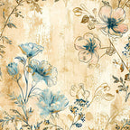 Gilded Fresco Blooms Pattern 5 Minky Fabric