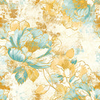 Gilded Fresco Blooms Pattern 9 Minky Fabric