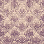 mauve, dusty rose, cream, beige, art deco, fan motifs, shell patterns, geometric florals, radiating designs, vintage style, repeating pattern, ornate details, 1920s inspired, elegant motifs,, fabric panel, decorative elements, stylized flowers, symmetrical design, retro aesthetic