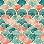Art Deco Fish Scales Pattern 12 Minky Fabric