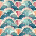 Art Deco Fish Scales Pattern 13 Minky Fabric