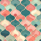 Art Deco Fish Scales Pattern 18 Minky Fabric