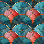 Art Deco Fish Scales Pattern 2 Minky Fabric