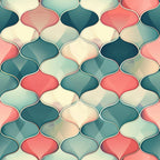 Art Deco Fish Scales Pattern 3 Minky Fabric