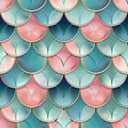 Art Deco Fish Scales Pattern 5 Minky Fabric
