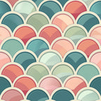 Art Deco Fish Scales Pattern 7 Minky Fabric
