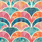 Art Deco Fish Scales Pattern 9 Minky Fabric