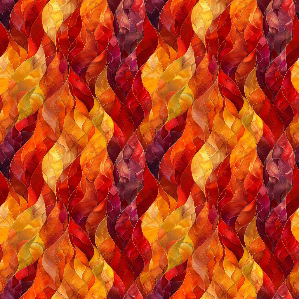 Artistic Autumn Leaves Pattern 10 Minky Fabric