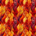 Artistic Autumn Leaves Pattern 10 Minky Fabric