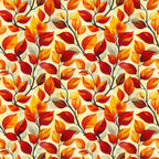 Artistic Autumn Leaves Pattern 11 Minky Fabric