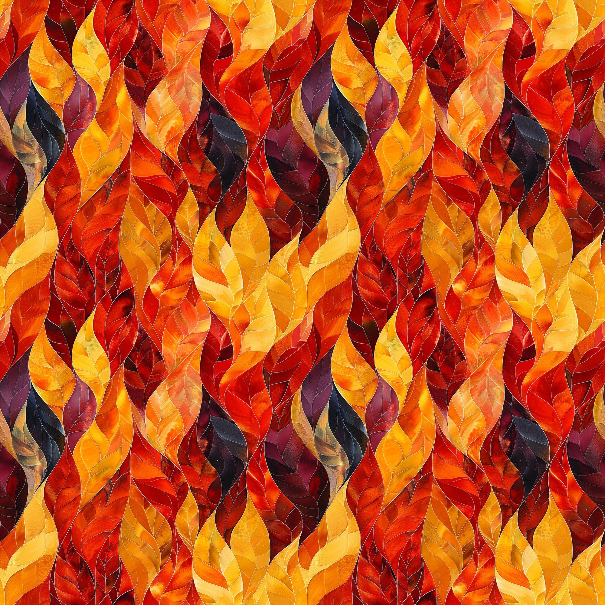 Artistic Autumn Leaves Pattern 12 Minky Fabric