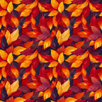 Artistic Autumn Leaves Pattern 1 Minky Fabric
