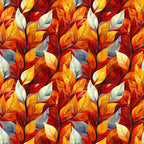 Artistic Autumn Leaves Pattern 5 Minky Fabric