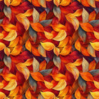 Artistic Autumn Leaves Pattern 6 Minky Fabric