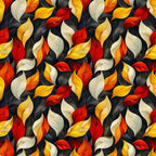 Artistic Autumn Leaves Pattern 9 Minky Fabric