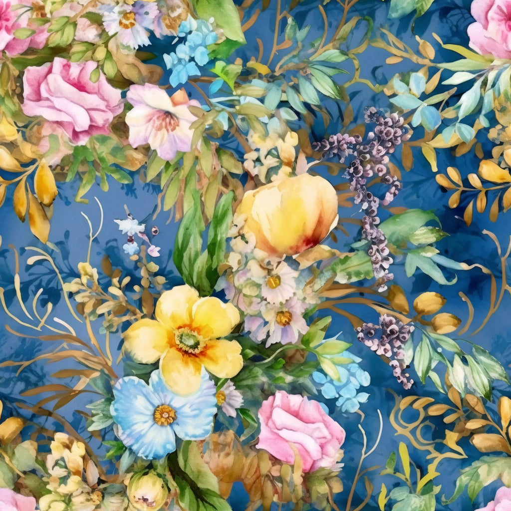 Gilded Twilight Blooms Pattern 1 Minky Fabric