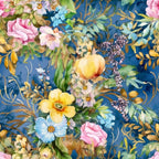 Gilded Twilight Blooms Pattern 1 Minky Fabric