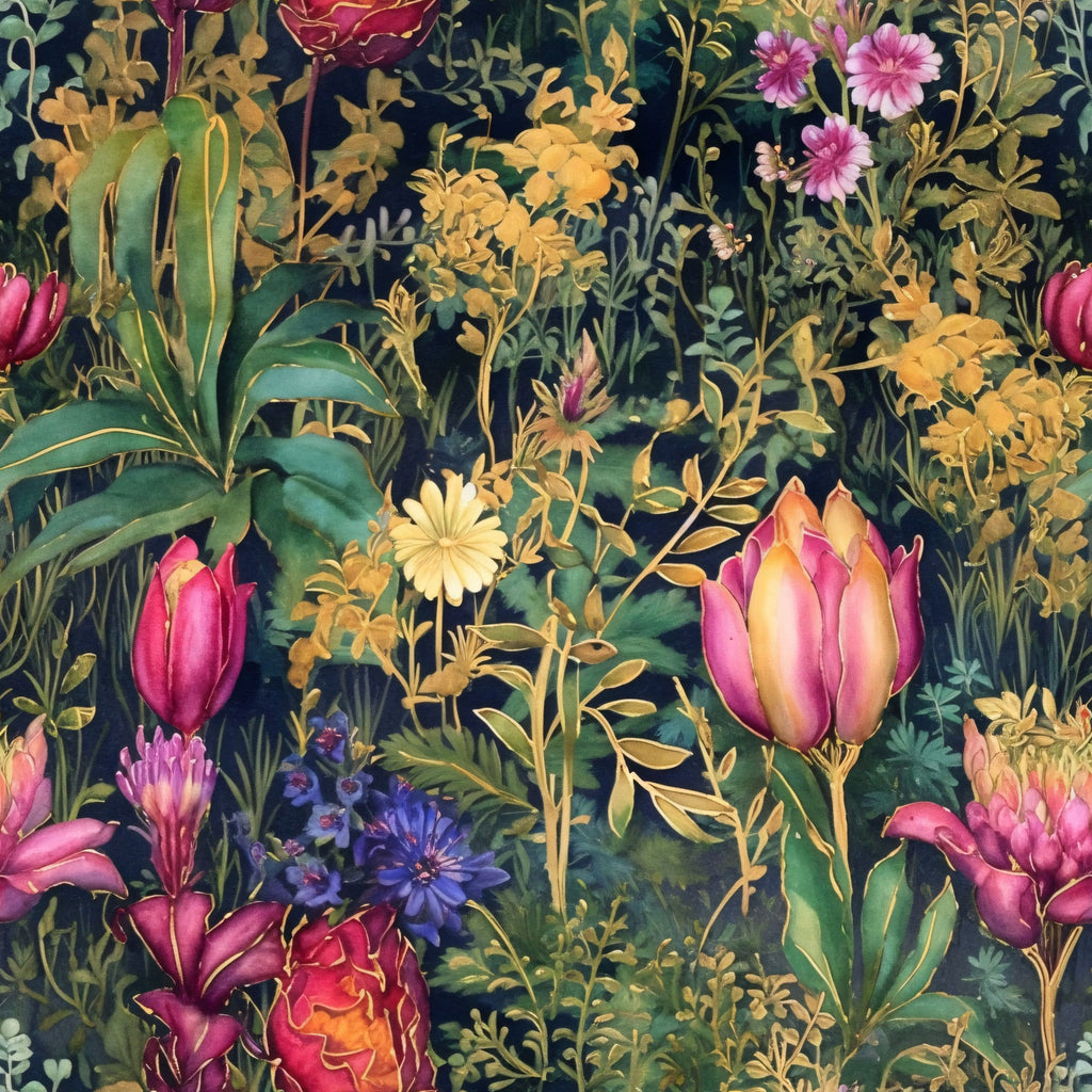 Gilded Twilight Blooms Pattern 10 Minky Fabric