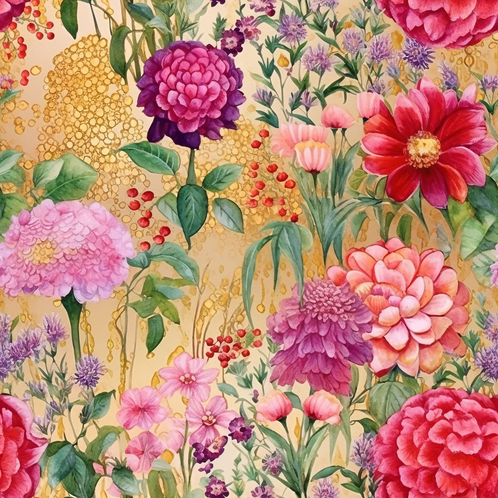 Gilded Twilight Blooms Pattern 11 Minky Fabric