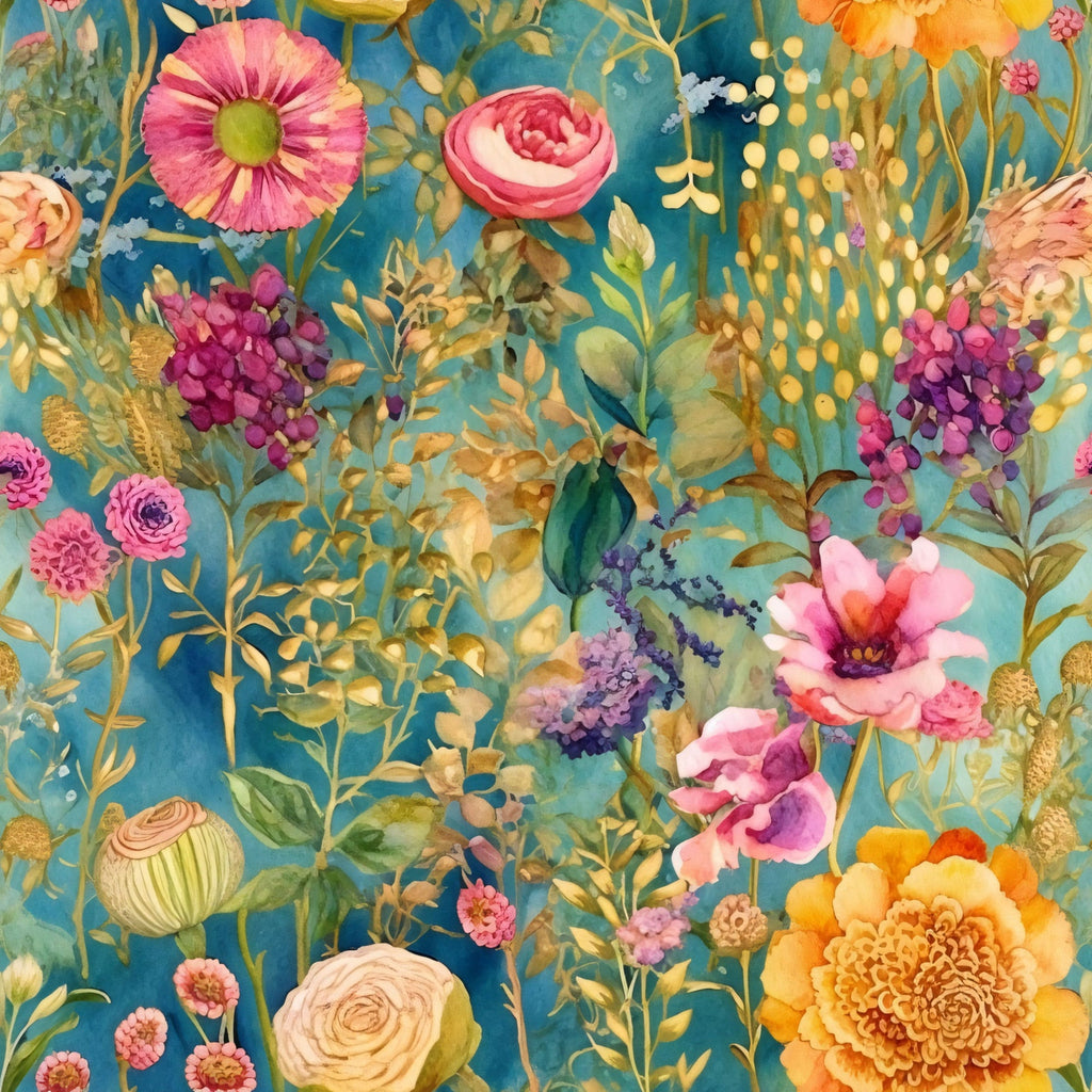 Gilded Twilight Blooms Pattern 13 Minky Fabric