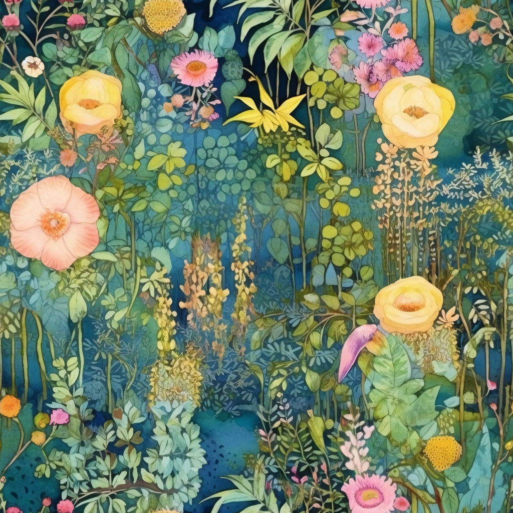 Gilded Twilight Blooms Pattern 17 Minky Fabric