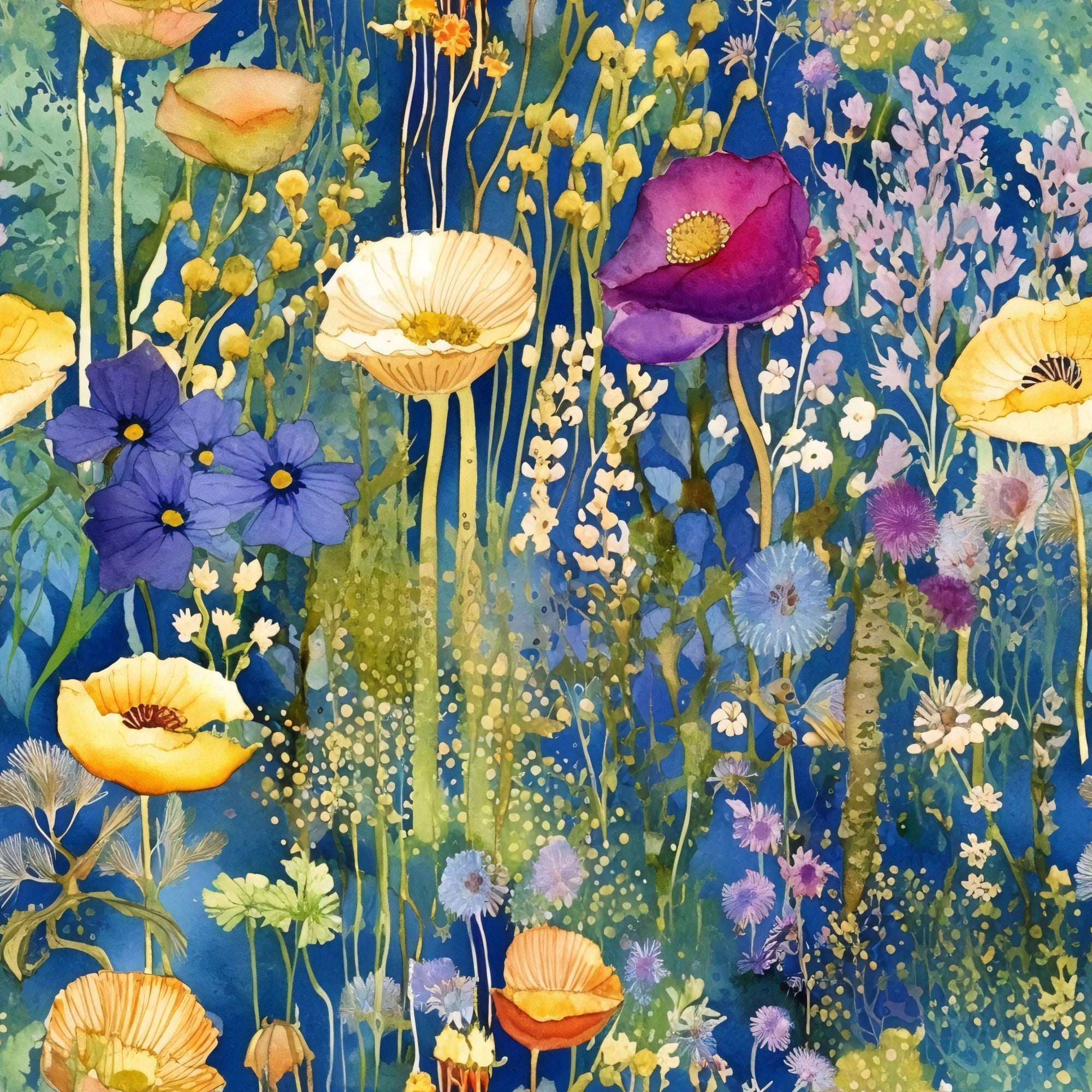 Gilded Twilight Blooms Pattern 2 Minky Fabric