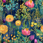 Gilded Twilight Blooms Pattern 20 Minky Fabric