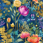 Gilded Twilight Blooms Pattern 8 Minky Fabric